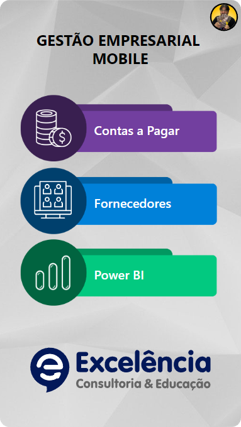 Power Apps Mobile - Menu de navegação do aplicativo financeiro